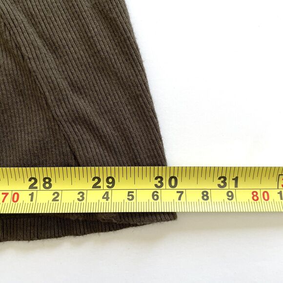 We The Free People Love Valley Long Sleeve High Low Top In Olive Green - Picture 8 of 12